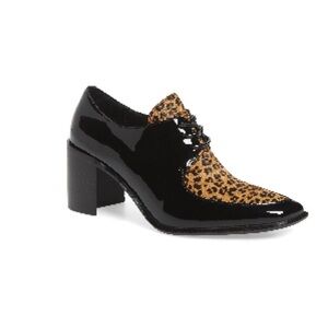 Worn just once Jeffery Campbell shoes patent leather and calf hair